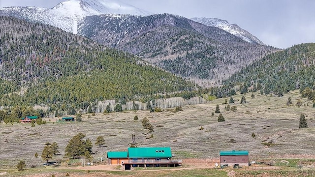 view of mountain feature featuring a rural view