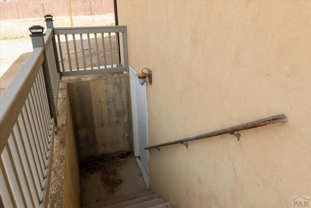 view of stairway