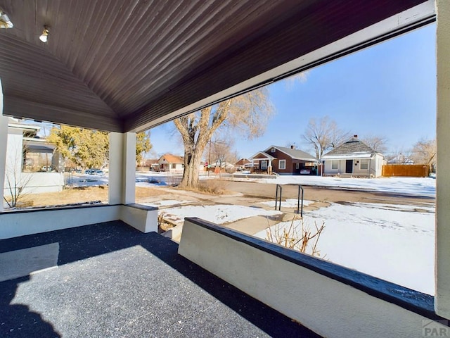 view of patio / terrace with a residential view