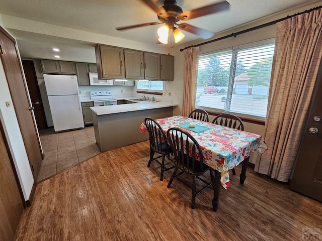 789 W 4th Ave, Springfield, CO 81073 - dining space with wood finished floors and a ceiling fan