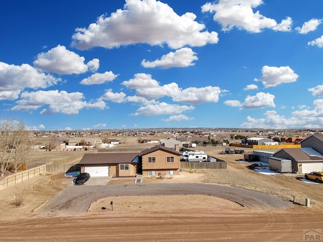 aerial view featuring a residential view