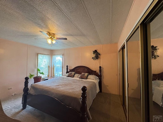604 Townsend Ave, Olney Springs, CO 81062 - carpeted bedroom featuring a ceiling fan