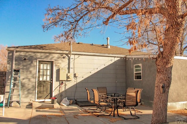 back of house with a patio area