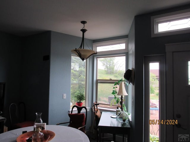 view of dining space