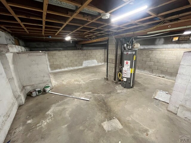 1434 E Evans Ave, Pueblo, CO 81004 - unfinished basement with water heater