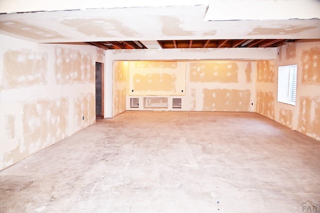 empty room with concrete floors