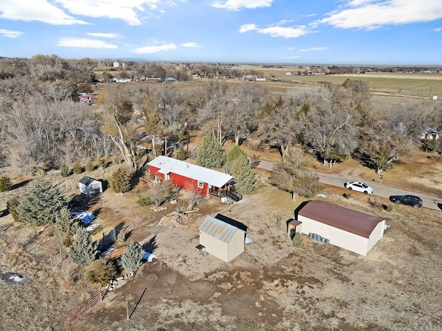 bird's eye view with a rural view