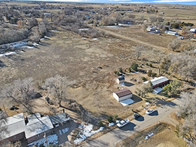 bird's eye view with a rural view