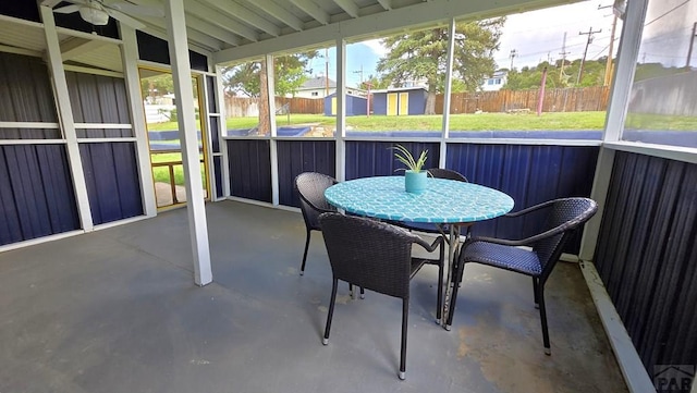 316 N Hooper Ave, Walsenburg, CO 81089 - sunroom with ceiling fan