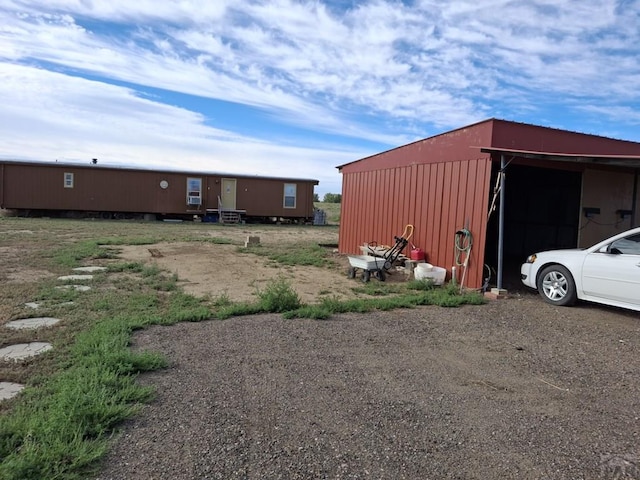 view of pole building with a carport