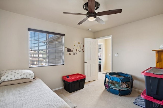 5073 Buchanan Dr, Pueblo, CO 81008 - bedroom with carpet flooring and a ceiling fan