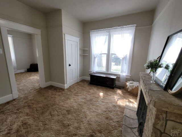 interior space with baseboards