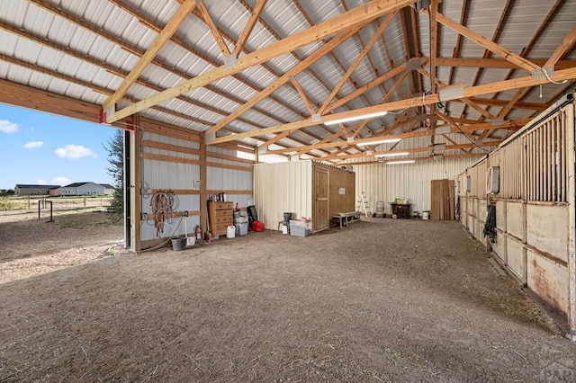 view of horse barn