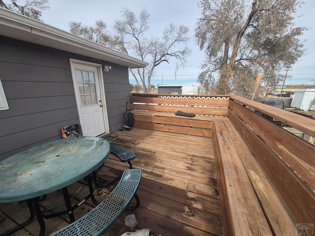 view of wooden terrace