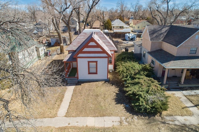bird's eye view featuring a residential view