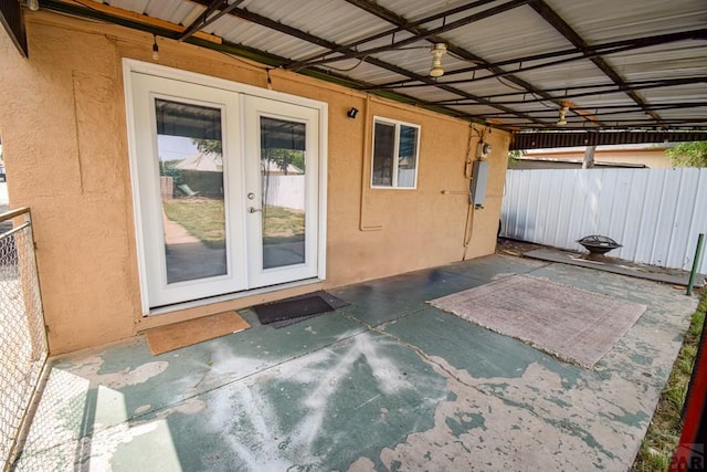 1232 Spruce St, Pueblo, CO 81004 - view of patio featuring french doors