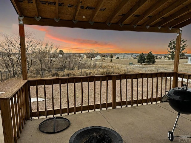 balcony with a grill