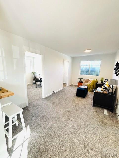 521 Tyler St, Pueblo, CO 81004 - living area featuring carpet floors and baseboards
