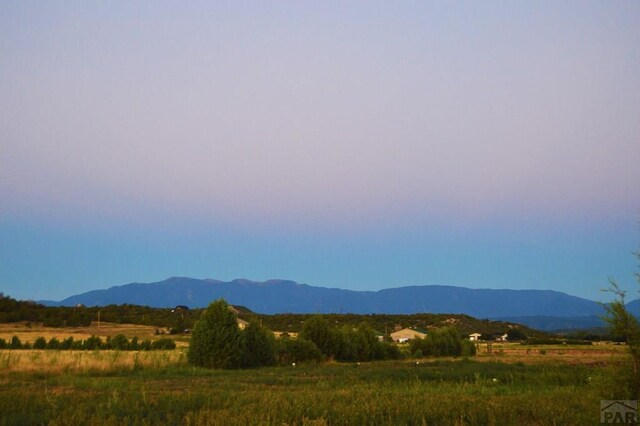 mountain view with a rural view