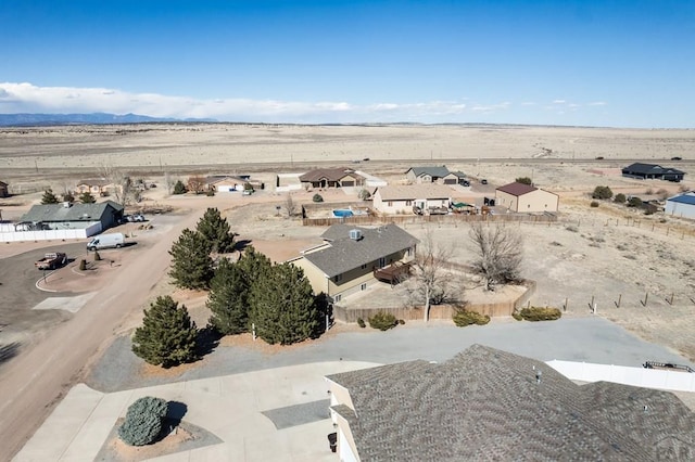 aerial view with view of desert