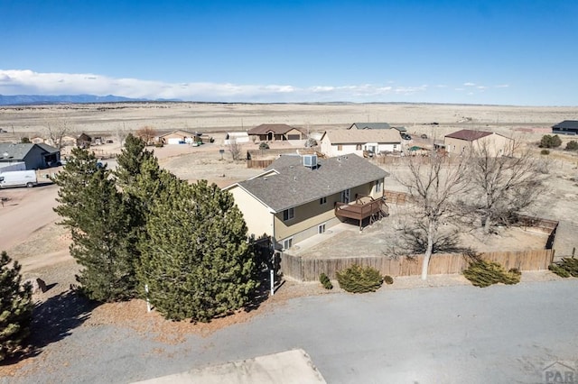 bird's eye view featuring view of desert