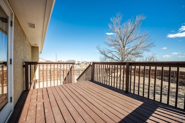 wooden terrace with visible vents