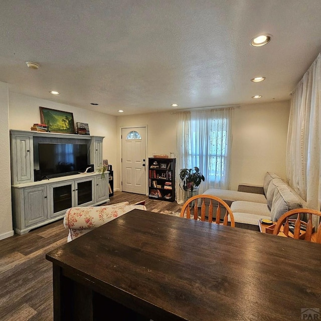 1819 W Arroyo Ave, Pueblo, CO 81004 - dining area with recessed lighting and dark wood-type flooring