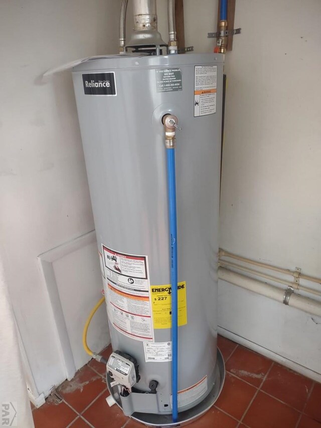 utilities featuring gas water heater