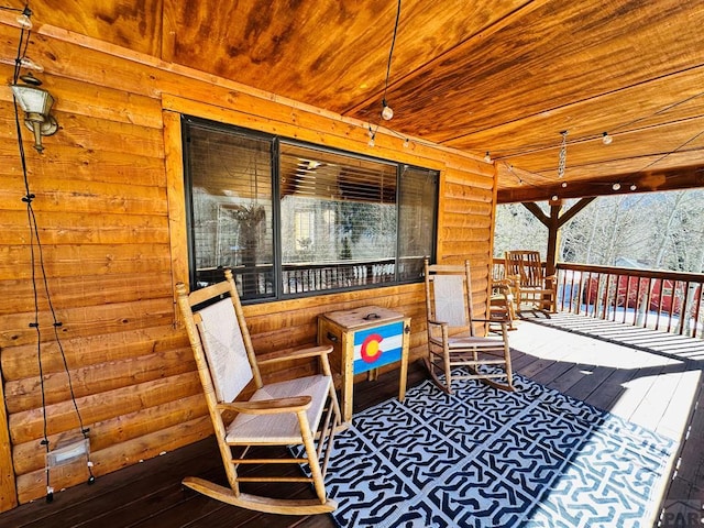 834 Ponderosa Rd, Cuchara, CO 81055 - view of wooden deck