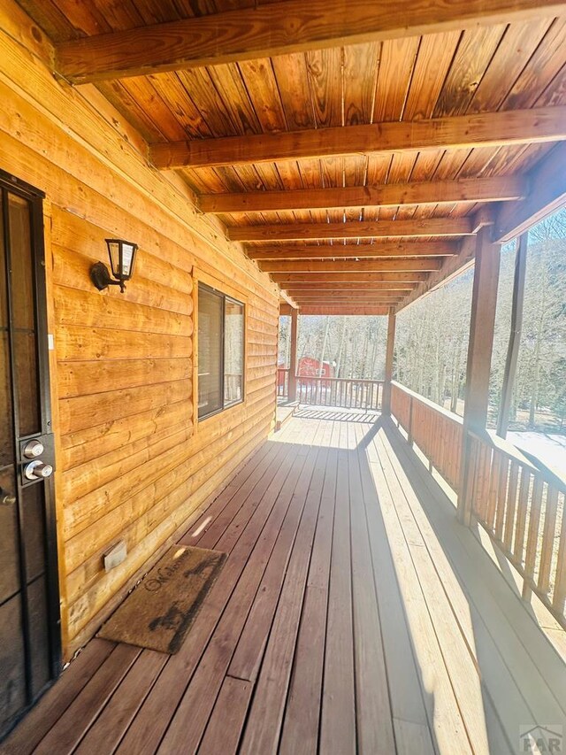 834 Ponderosa Rd, Cuchara, CO 81055 - view of wooden terrace