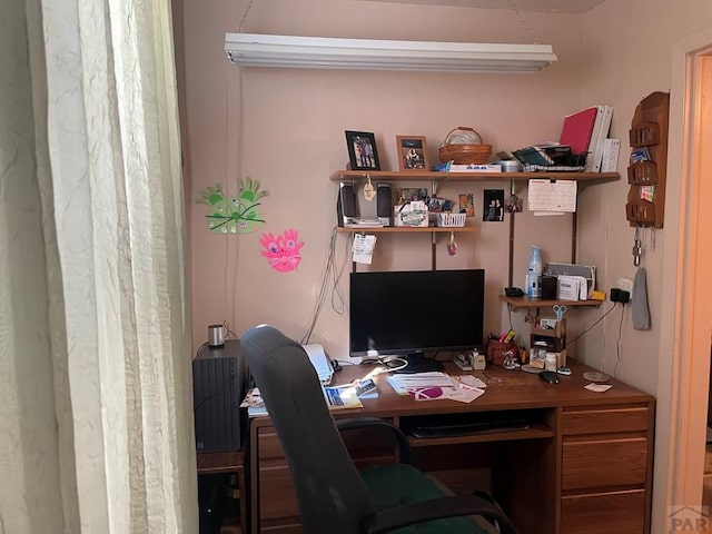 view of office area