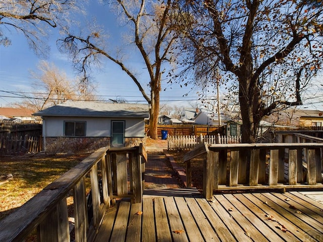 wooden terrace with fence