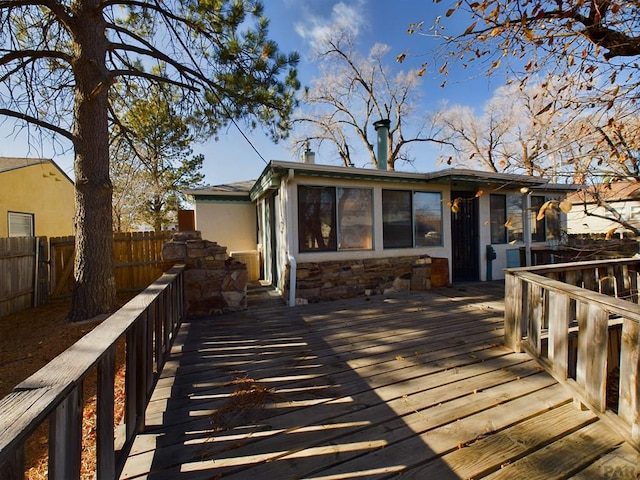 deck with fence