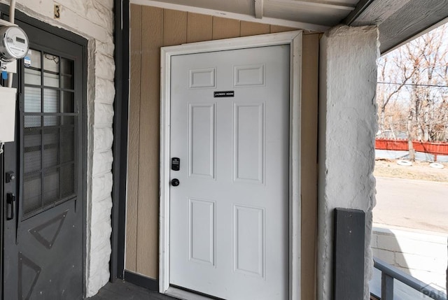 view of doorway to property