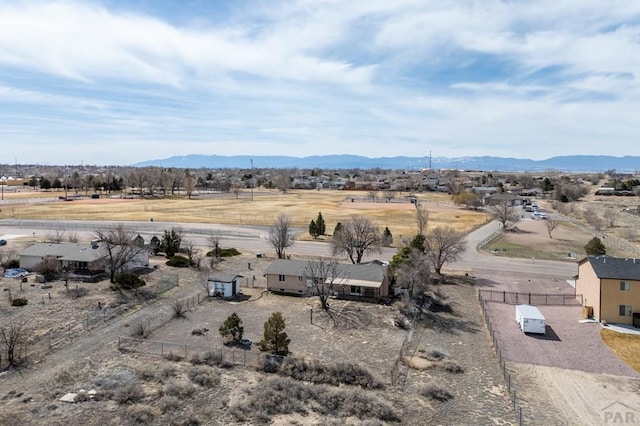 view of mountain feature featuring a rural view