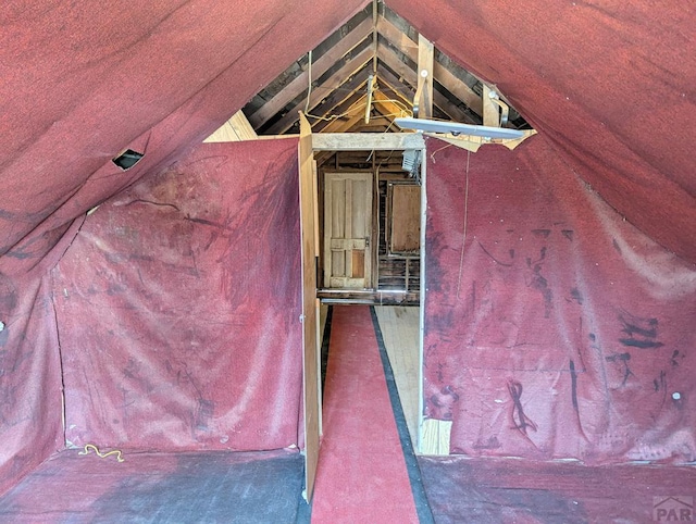 view of attic