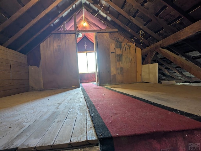view of attic