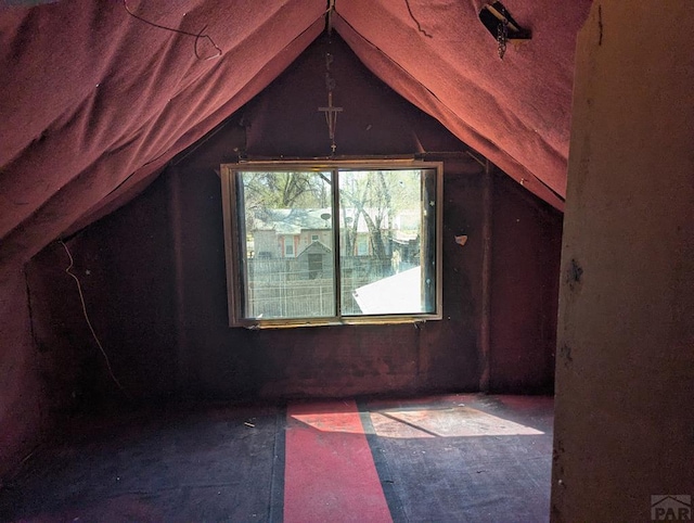 view of attic