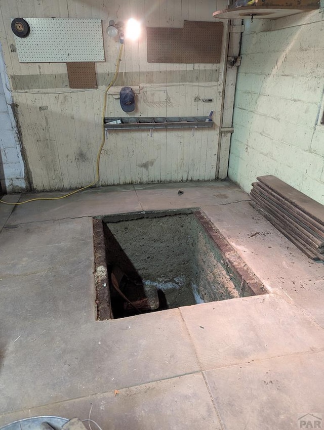 view of storm shelter