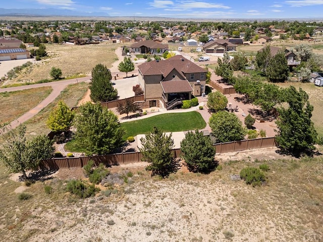 bird's eye view featuring a residential view