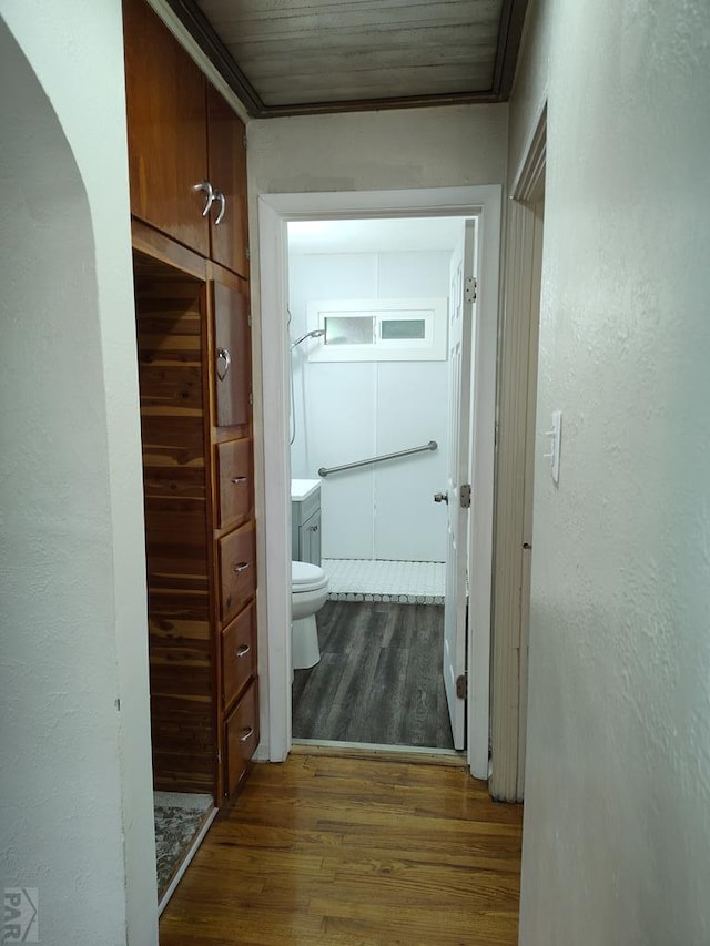 726 W Corona Ave, Pueblo, CO 81004 - hallway with wood finished floors
