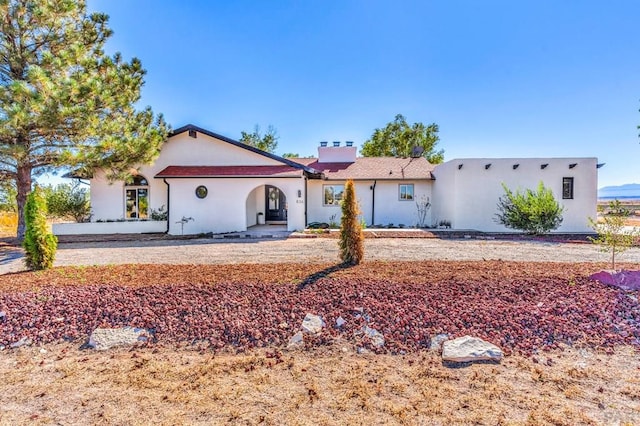 view of front of home with stucco siding