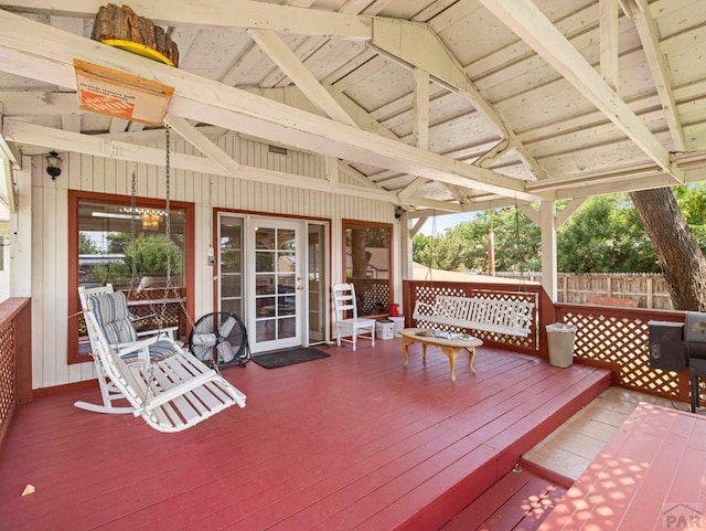 1505 Center Ln, Pueblo, CO 81006 - wooden deck featuring grilling area
