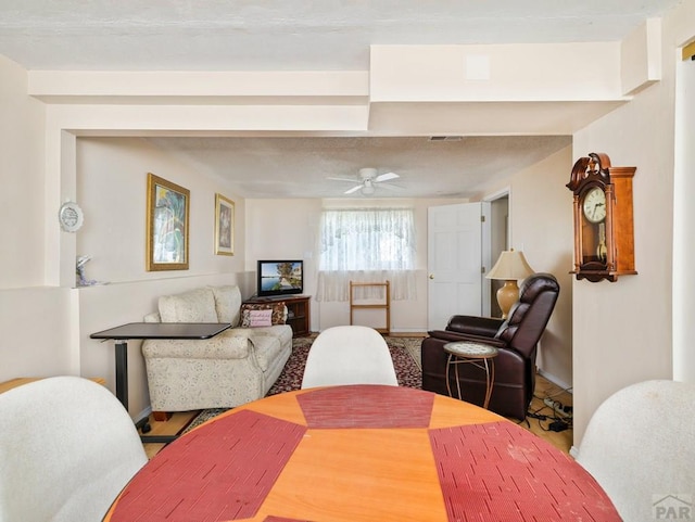 1505 Center Ln, Pueblo, CO 81006 - dining area featuring a ceiling fan and baseboards