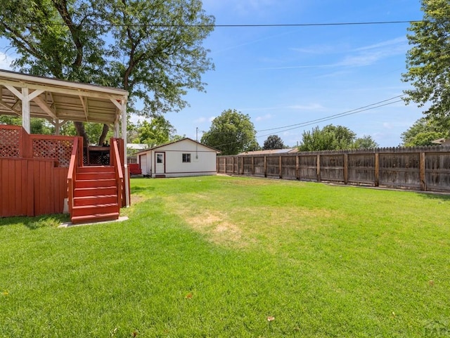 1505 Center Ln, Pueblo, CO 81006 - fenced backyard with stairs