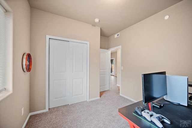 2337 Cruz Ct, Pueblo, CO 81003 - carpeted home office featuring baseboards