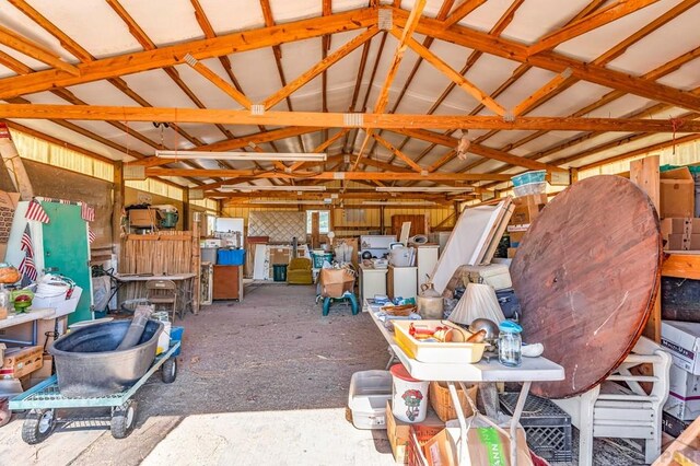 interior space featuring washer / dryer and a garage