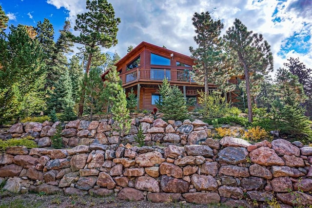 82 Emerald Ln, Cuchara, CO 81055 - exterior space featuring a wooden deck