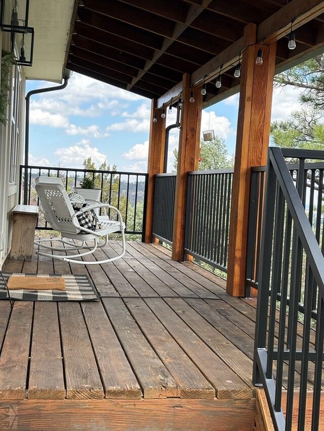8951 Columbine Rd, Beulah, CO 81023 - view of wooden terrace
