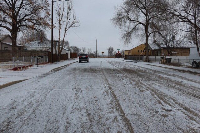 view of road featuring a residential view